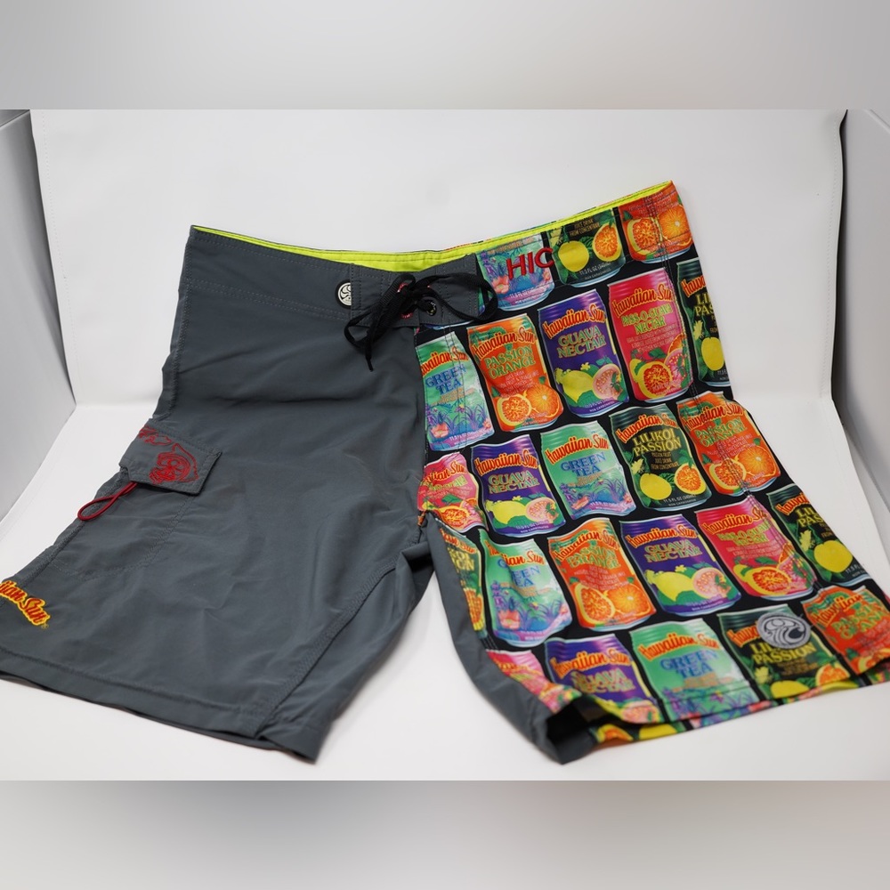 HIC x Hawaiian Sun Board shorts; size 36